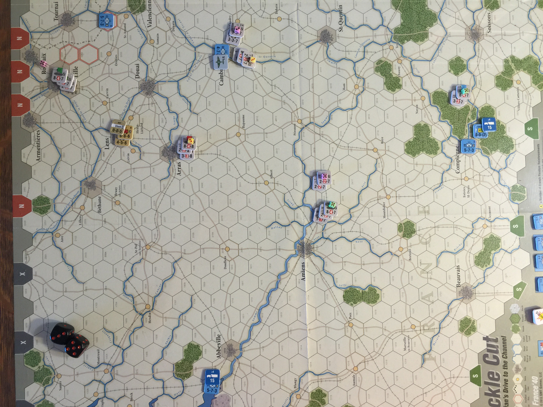 German position in the west end of Turn 5